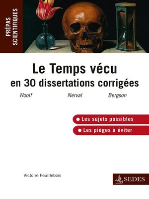 cover image of Le temps vécu en trente dissertations corrigées